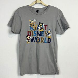 Walt Disney Word Grey Characters T-shirt S